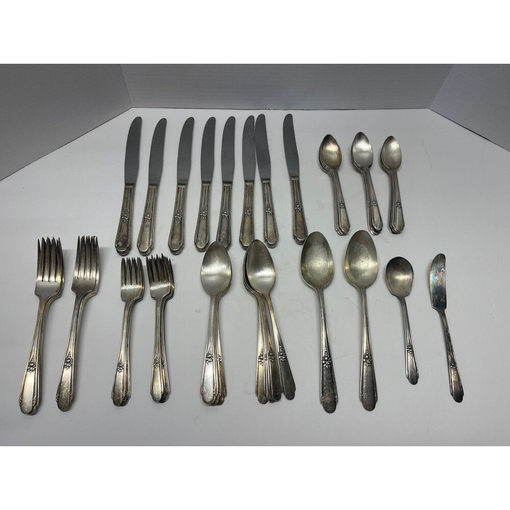 Rogers Silverplate Flatware Silverware Memory Hiawatha 50 Pc Service For 8 Plus